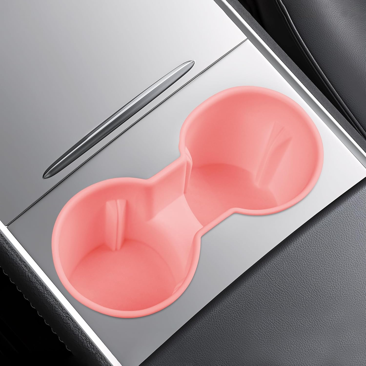 Frani Center Console Cup Holder Designed for Tesla Model 3 2021-2023 Model Y 2021-2024,Tesla Interior Center Console Accessories White