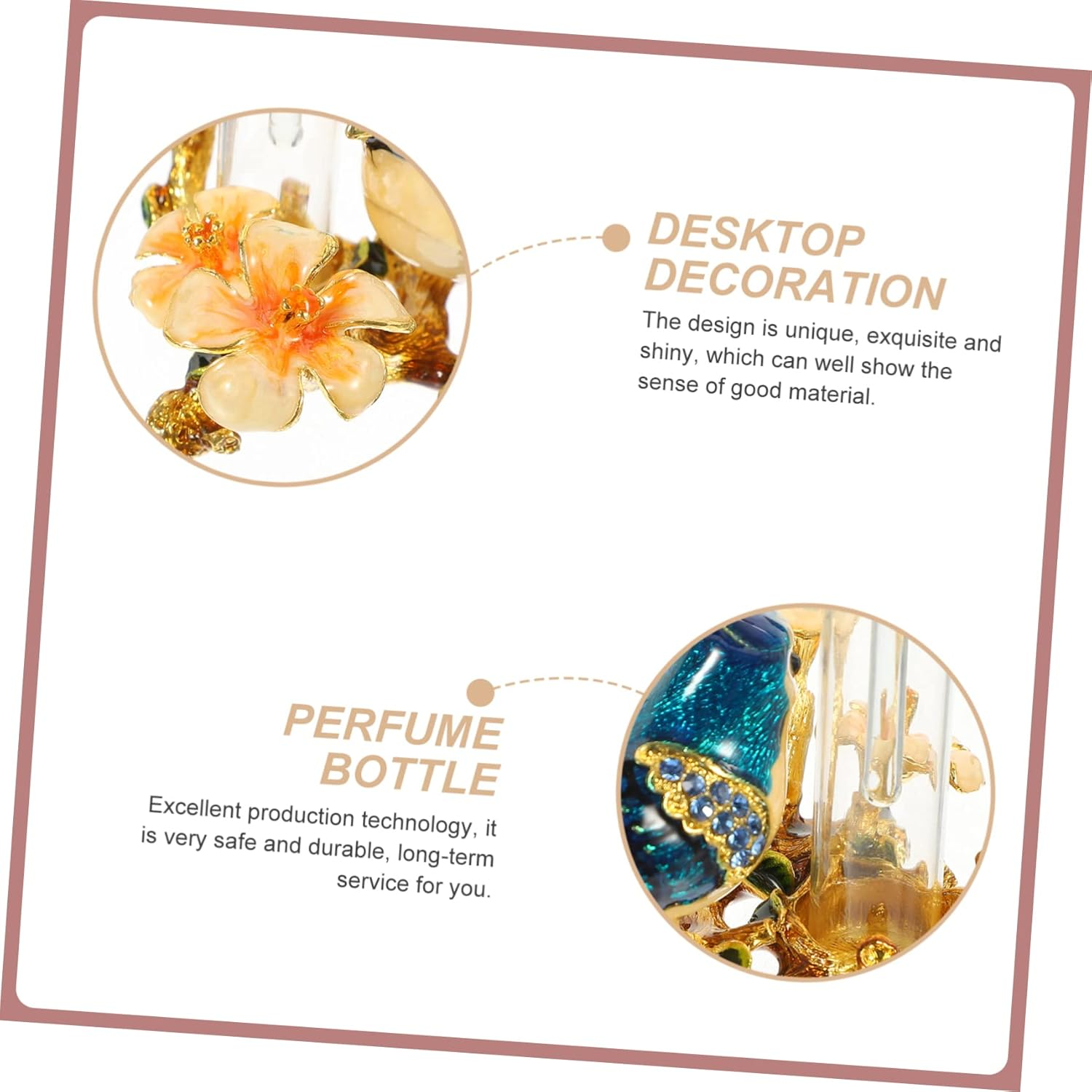 HOMSFOU Vintage Perfume Bottles Empty Refillable Essential Oil Dispenser Oil Sprayers image number 6