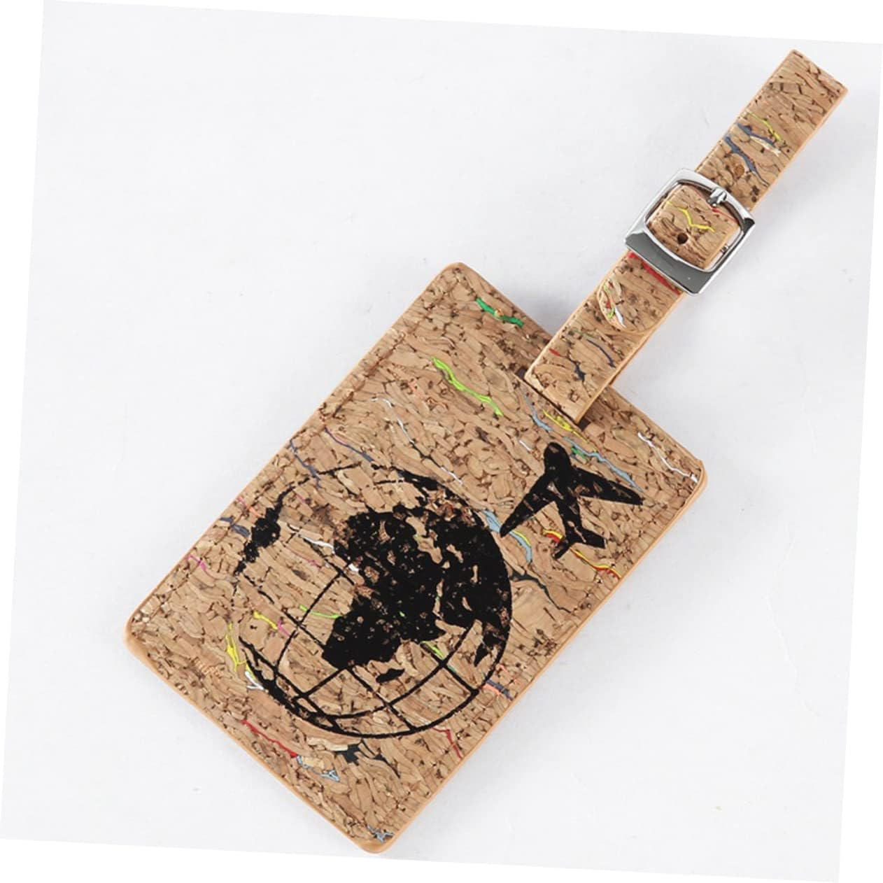 CONGARTENO Wooden Pattern Multi-Functional Luggage Tags Artificial Leather Baggage Tag for Travel Suitcase image number 5