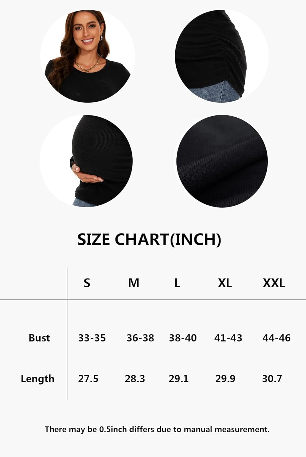 Smallshow Women'S Maternity Sweater Shirt Long Sleeve Pregnancy Top Clothes image number 5