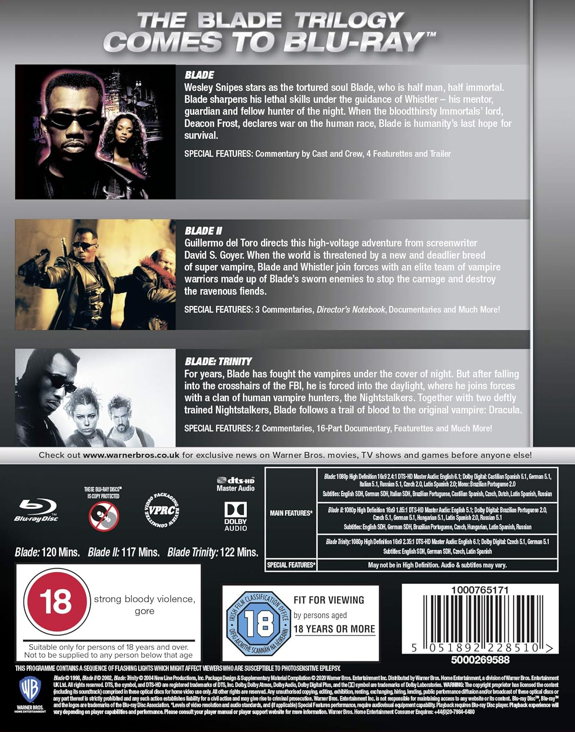 Blade Trilogy [Blu-Ray] [2004] [Region Free] image number 1