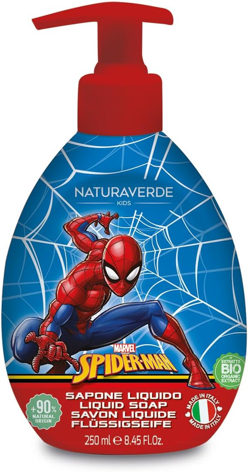 Naturaverde Children'S Marvel Spider-Man Shower Gel for Children, Shower Soap for Body, Hygiene Products for Children, with Oat Extract, Organic, 500 Ml image number 1