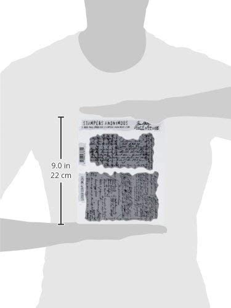Stampers Anonymous Tim Holtz Cling Stamps 7"X8.5", Ledger Script