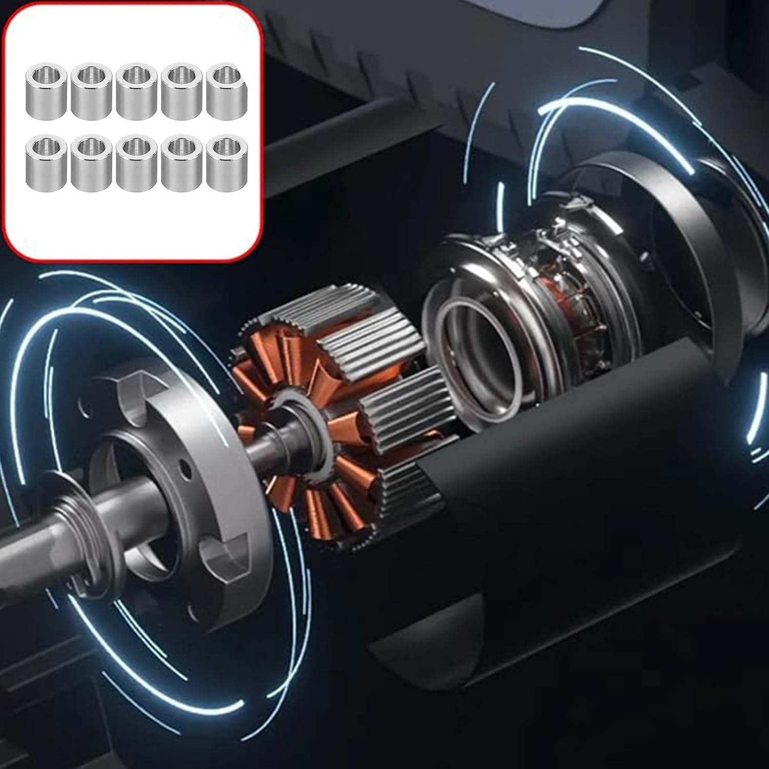 Roczential 10-Pack M6 Stainless Steel Spacers, Metal Spacer 6.1Mm ID X 10Mm OD X 10Mm L Spacer Screw Standoff round for 1/4" or M6 Screw Bolts image number 6