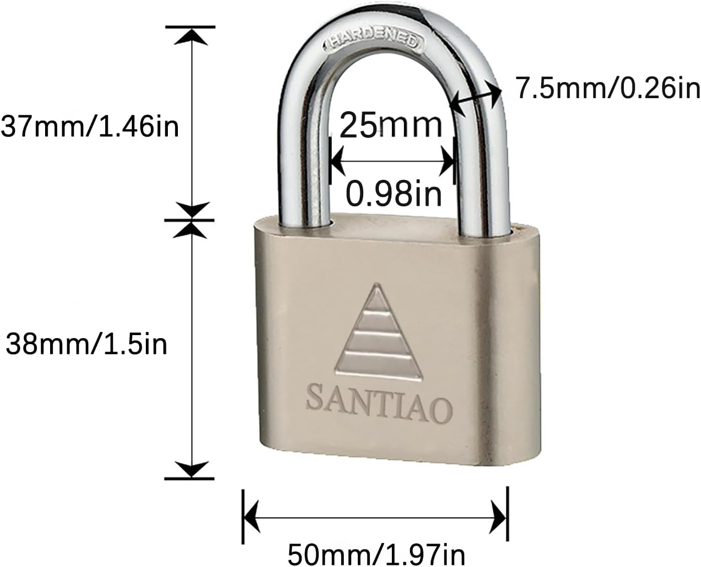 KAIHENG 50Mm Iron Pin Tumbler Padlock, Padlock with 3 Keys Outdoor, Weatherproof Heavy Duty Padlocks for Gym Locker, Warehouse, Garden Shed, Garage, Outdoor Gates image number 4