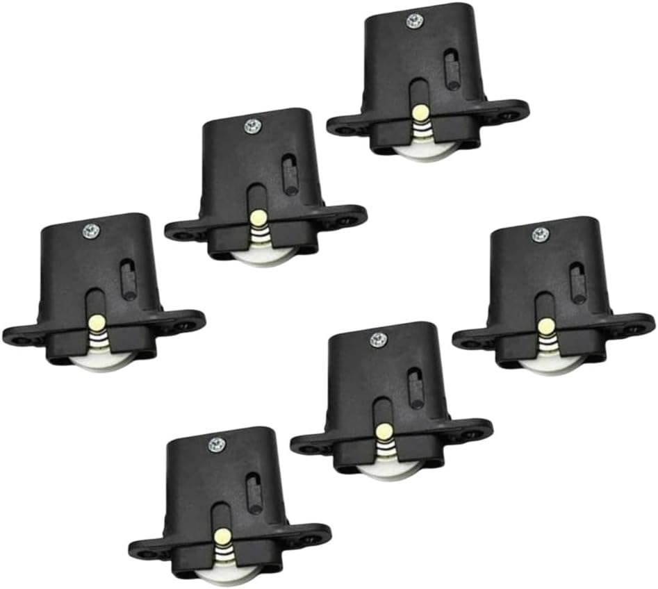 Drawer Rollers Nylon Cabinet Drawer Pulley Replacement Wheels Bearing Drawer Positioning Roller Slide Guides with Nuts for Furniture Parts Cupboard Wardrobe Pack of 6 image number 6