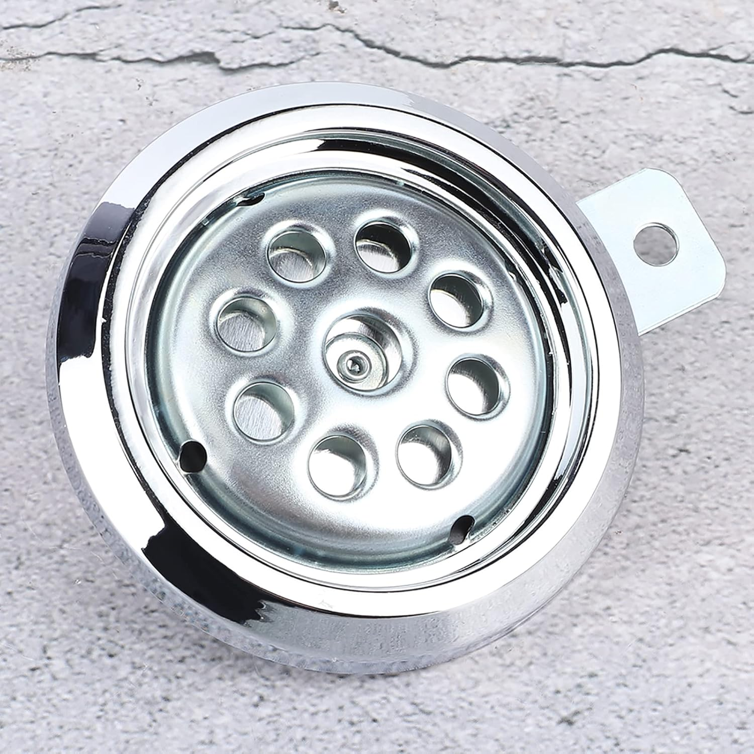 Universial Motorcycle Horn, Motorcycle Waterproof Horns Loud Kit Waterproof round Super Loud Horn Speakers 105Db Loud 12V 85Mm with Chrome Cover Accessories