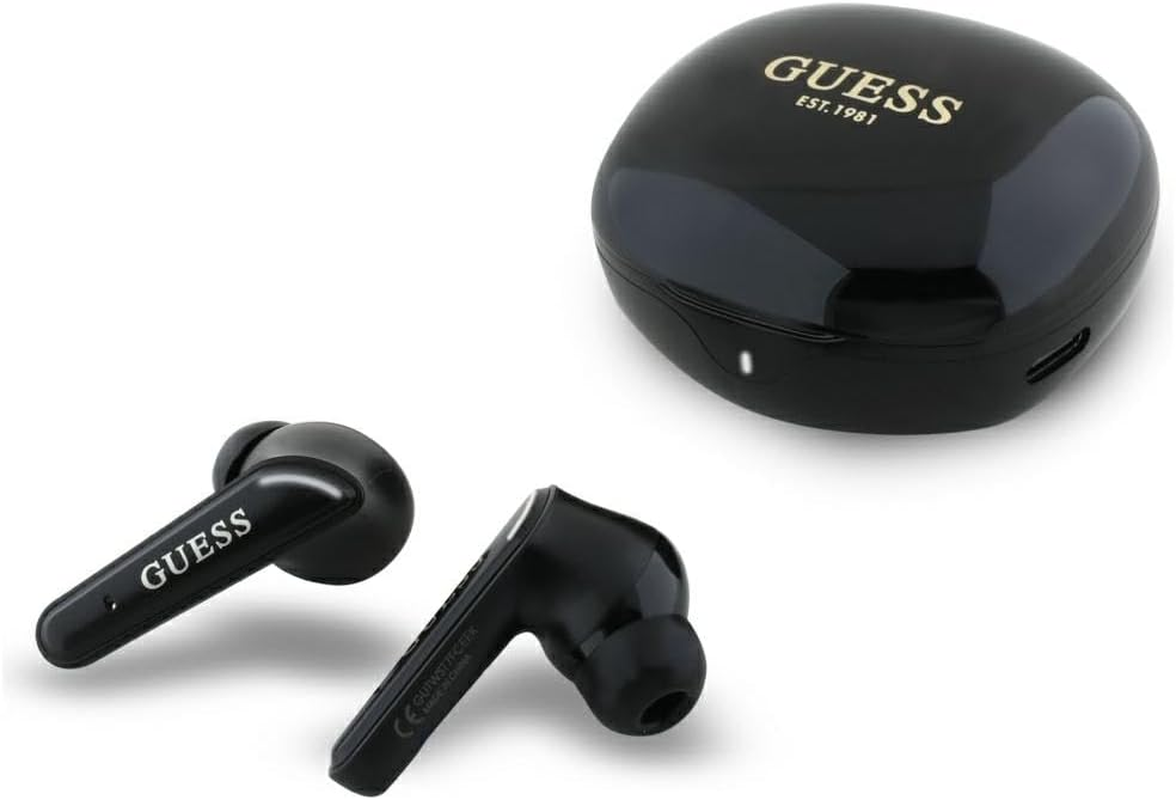 TWS CG Mobile Guess Flat Classic Logo Electroplated (Black) Headphones image number 1
