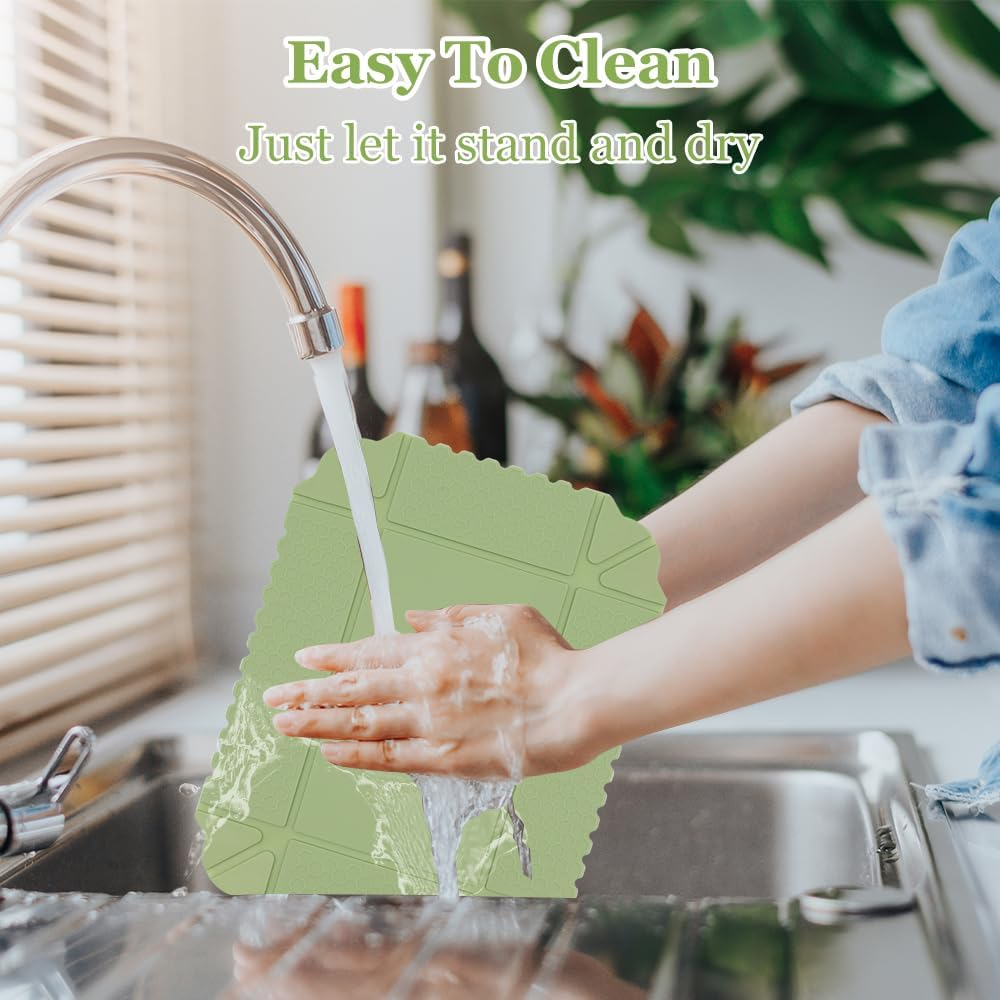 MAOYING Camping Bowl, Foldable Bowl, Portable Silicone Salad Bowl, Foldable Silicone Bowls for Camping, Hiking, Kitchen, School, Outdoor (Green) image number 1