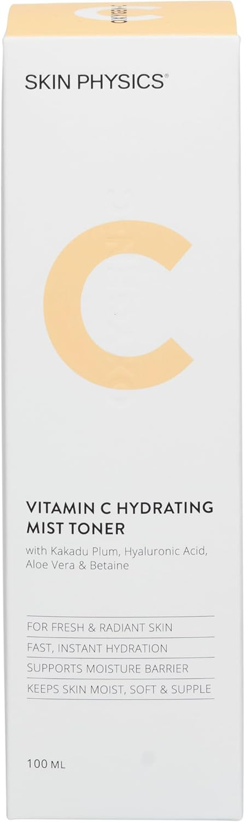 Skin Physics Hydrating Vitamin C Facial Mist Toner 100Ml &ndash; with Hyaluronic Acid, Kakadu Plum & Aloe Vera &ndash; Refreshing Face Spray for Instant Hydration image number 3