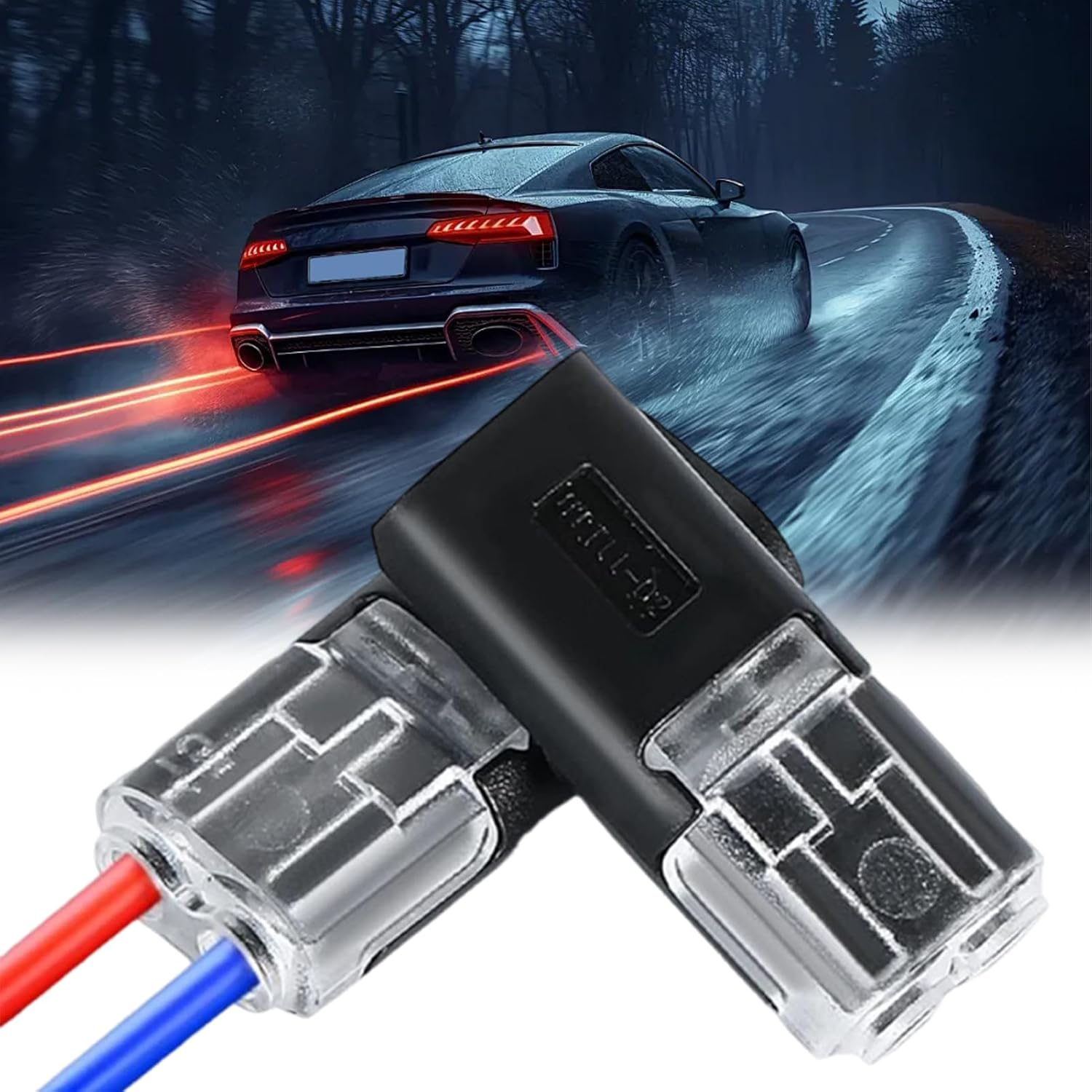 2 Pin Wire Connector, Solderless Adapter Terminal - Quick Lighting Connector for Automotive Fan Electrical Work Home Improvement Trailer Circuit Repair Construction Site Marine