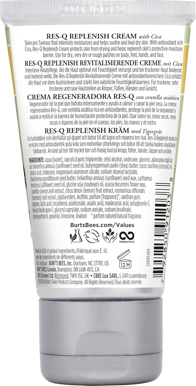 Burt'S Bees 99% Natural Res-Q Cream with Cica, 50 G image number 1
