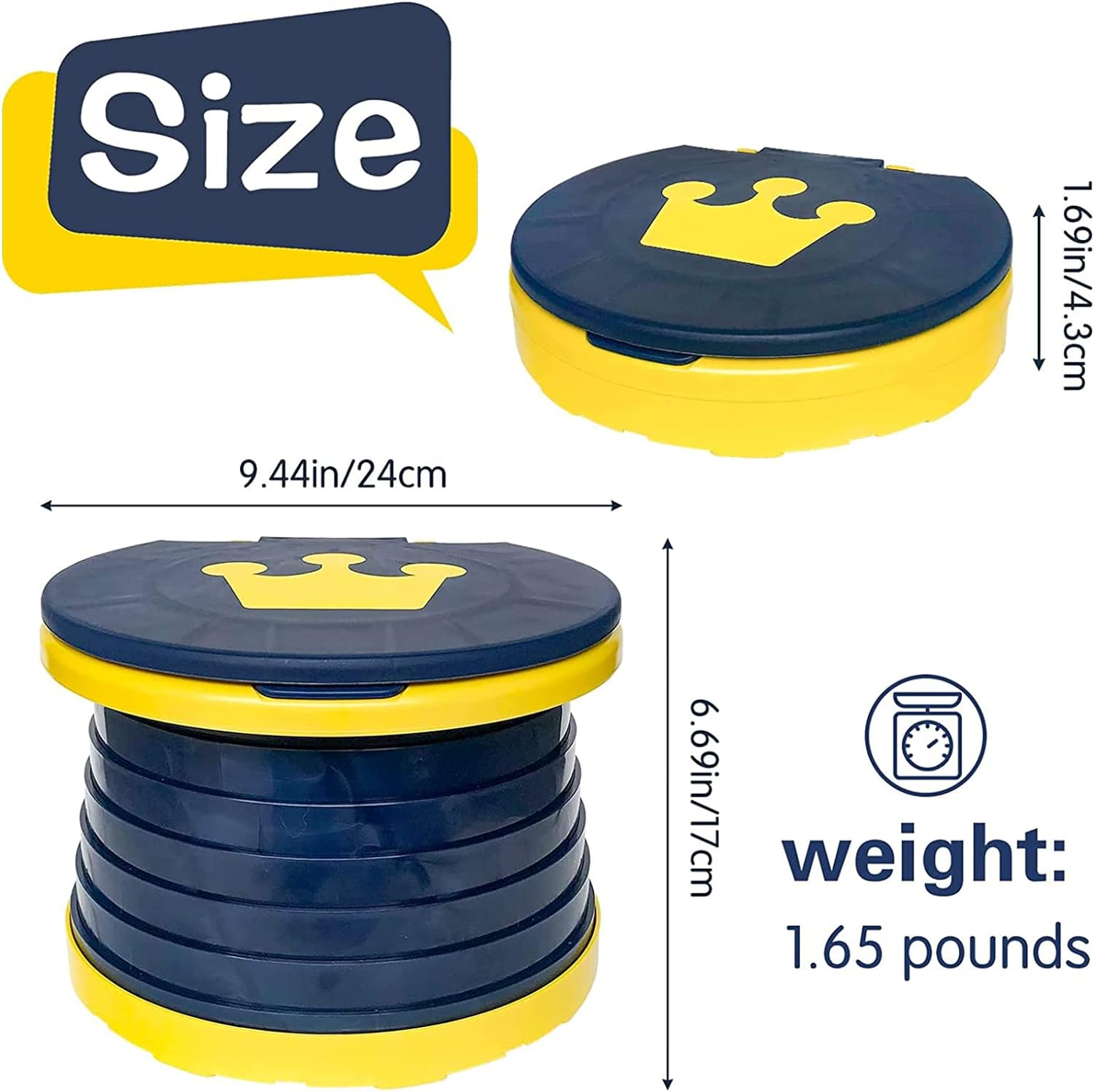 Uandhome Portable Potty Training Seat for Toddler Travel - Toilet Chair with Storage Bag for Home, Car, Camping - Emergency Toddler Potty (Blue) image number 6