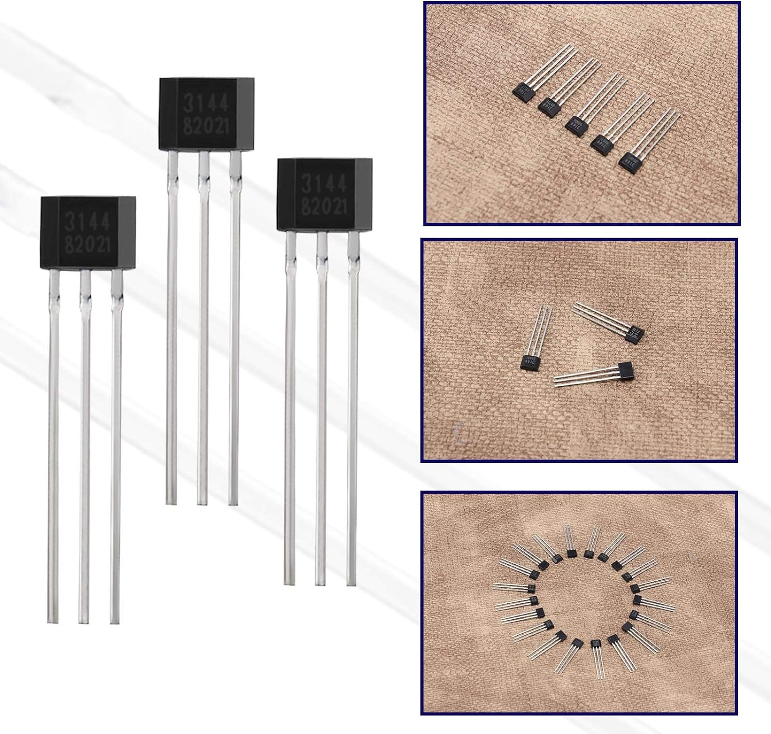 Emsea 20Pcs A3144/OH3144/44E/AH3144E TO-92UA Linear Hall Effect Switch Sensors 3 Terminals for Automotive Industrial Applications image number 6