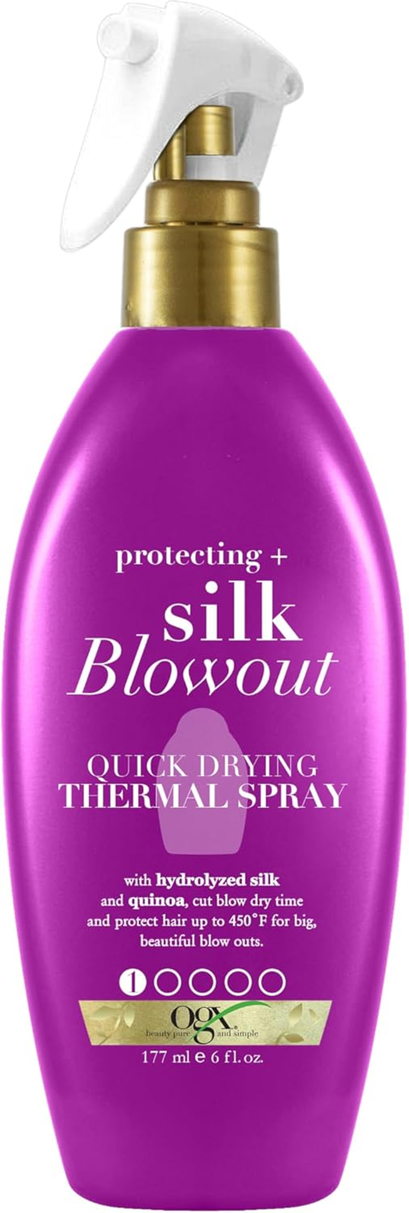 OGX Protecting + Silk Blowout Quick Drying Thermal Spray, 6 Fl Oz (Pack of 1) image number 2