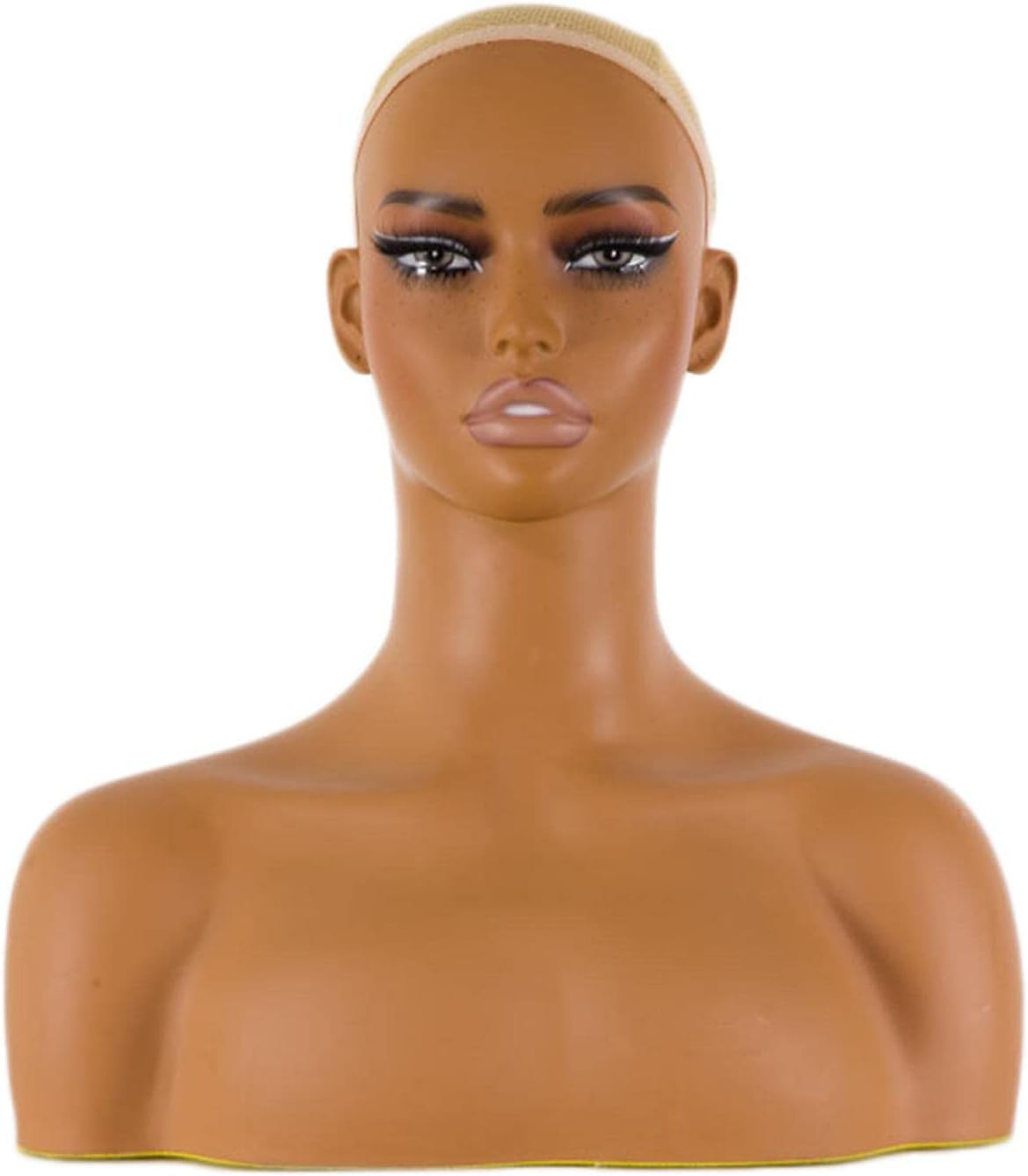 Eigell Female Wig Head Manikin Head with Shoulder Wig Head Display,Lightweight Props,Mannequin Head Display for Display Hair Hats Hairpieces image number 2