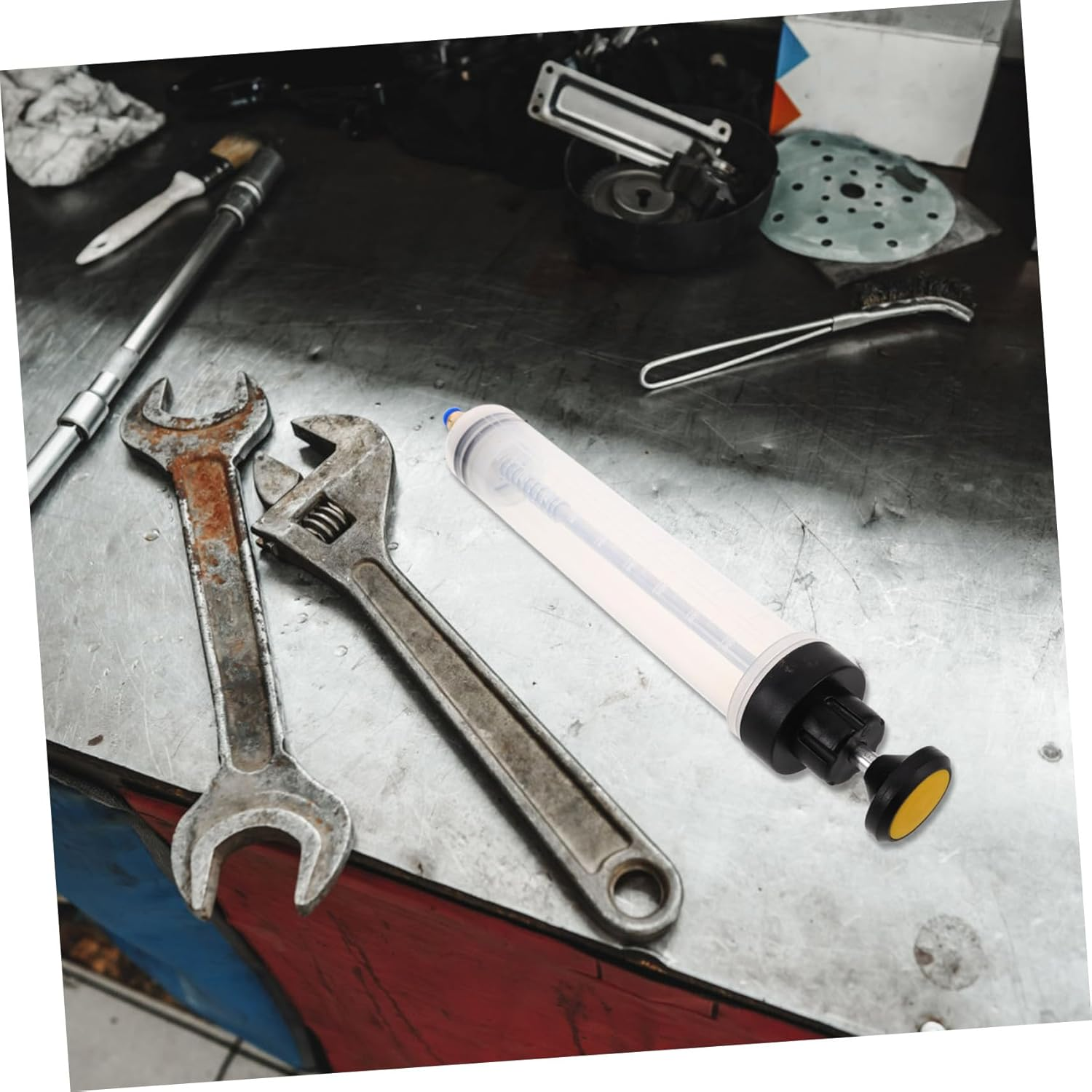 CHICAMPERA Oil Suction Equipment Automotive Suction Tool Multi-Purpose Oil Syringe Transmission Tools Extractor for Change Fluid Extractor for Change Brake Fluid Changer Auto Injection image number 1