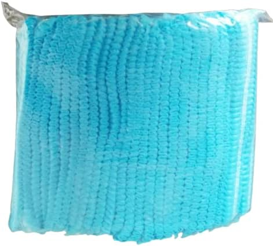 Hair Net Crimped Disposable White, 21 Inches, | Double Elastic Oft and Lightweight. Breathable, Air Permeable | Non-Woven Polypropylene and Latex Free Elastic in 4 Colors (Red)