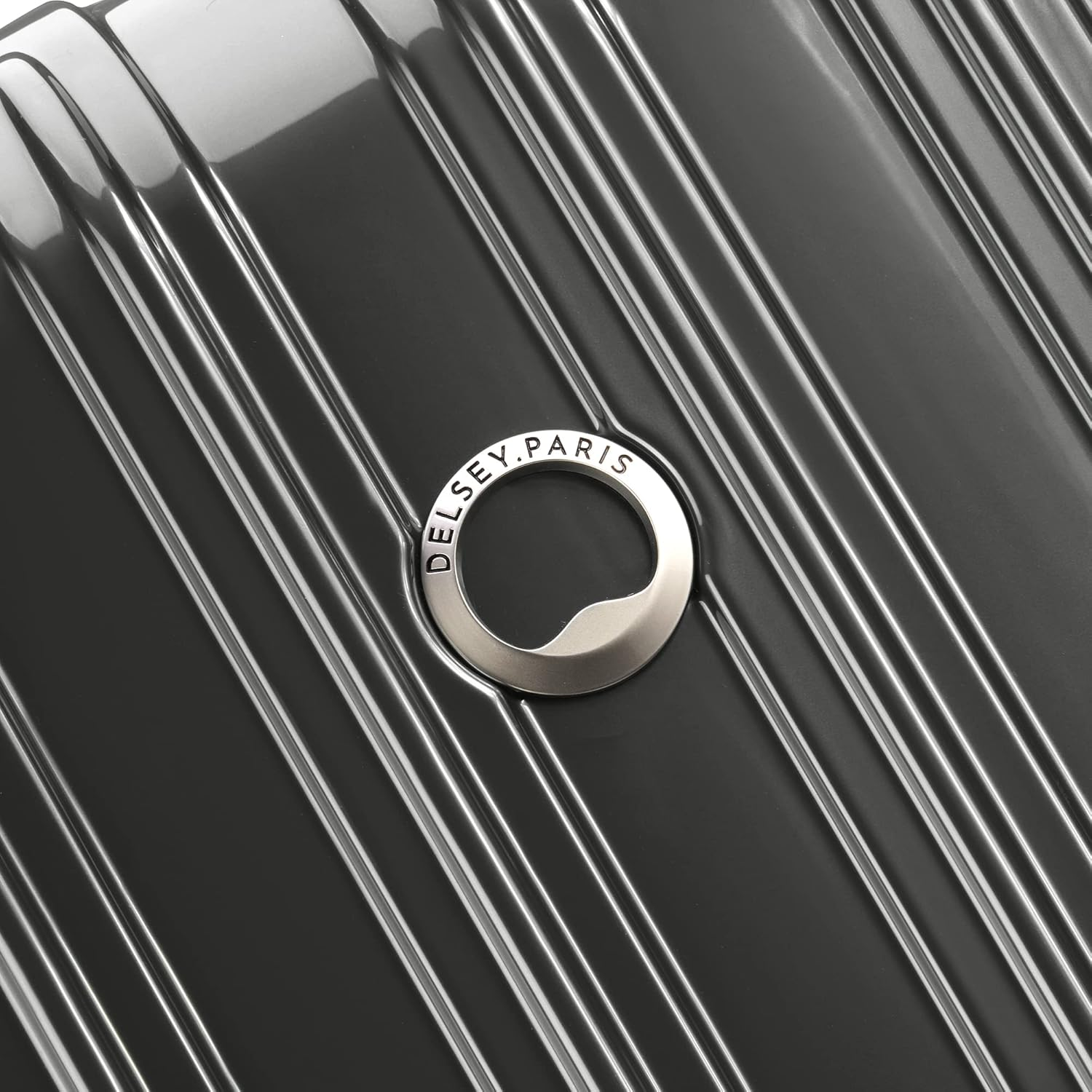 DELSEY Paris Helium Aero Hardside Expandable Luggage with Spinner Wheels, Brushed Charcoal, Checked-Medium 25 Inch, Helium Aero Hardside Expandable Luggage with Spinner Wheels image number 1