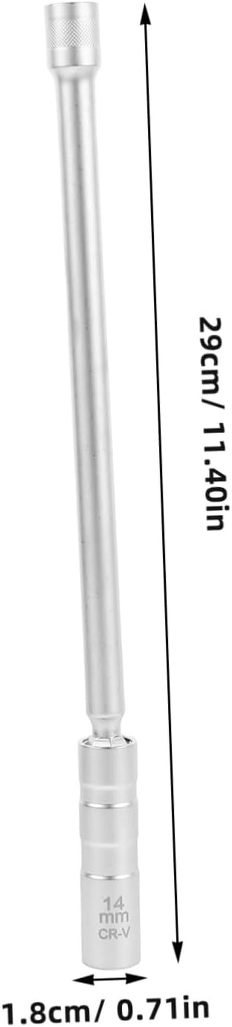 MUELODSIC Swivel Magnetic Socket Wrench Thin Metal Spark Plug Socket Removal Tool Fit Automotive Accessories Engine Repair Kit image number 3