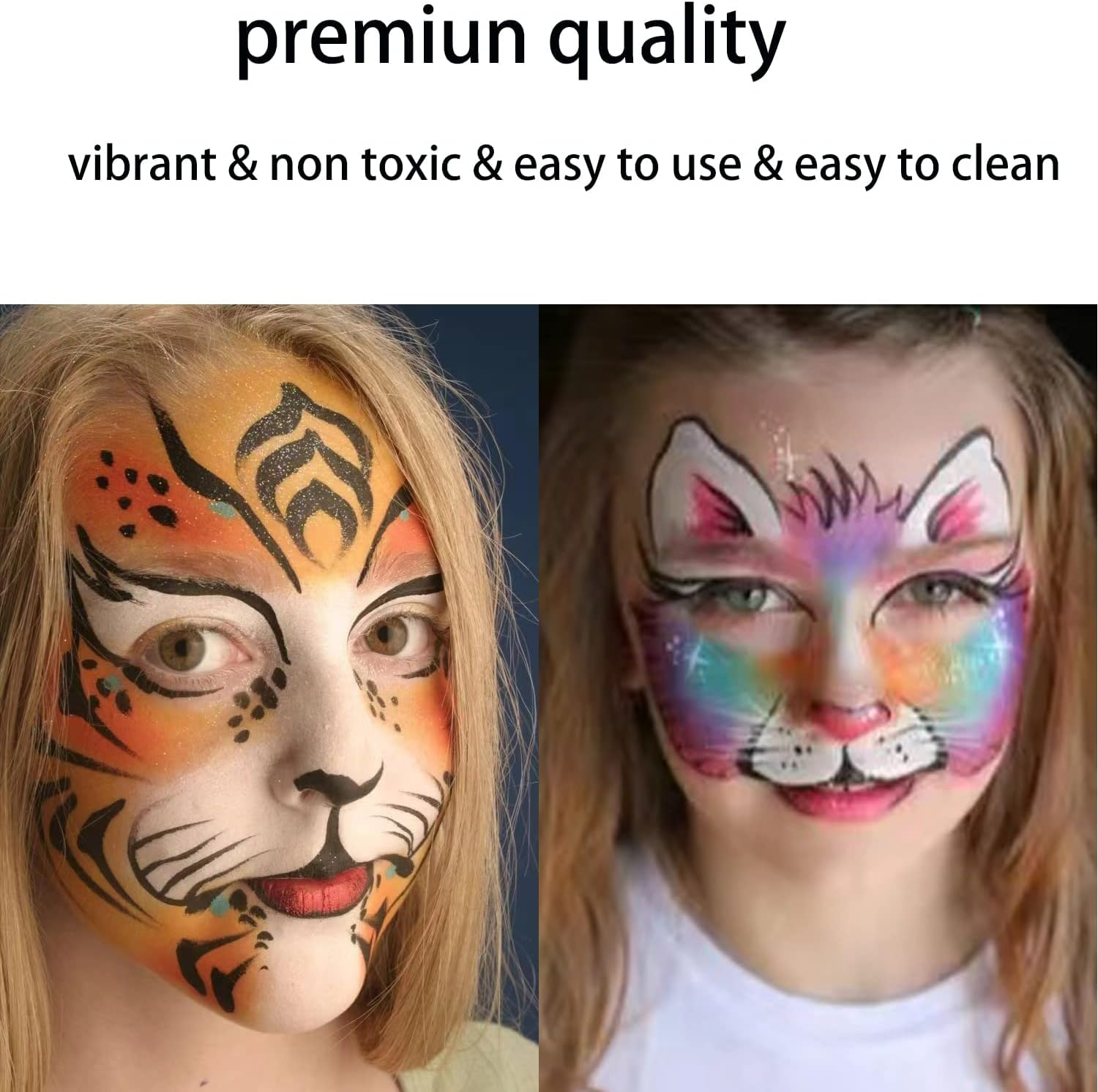 Face Paint Crayons Glow in the Dark Body Painting Kit under UV and Black Light Makeup Non-Toxic for Halloween Masquerades Easter Festivals Party Supplies (12 Colours)