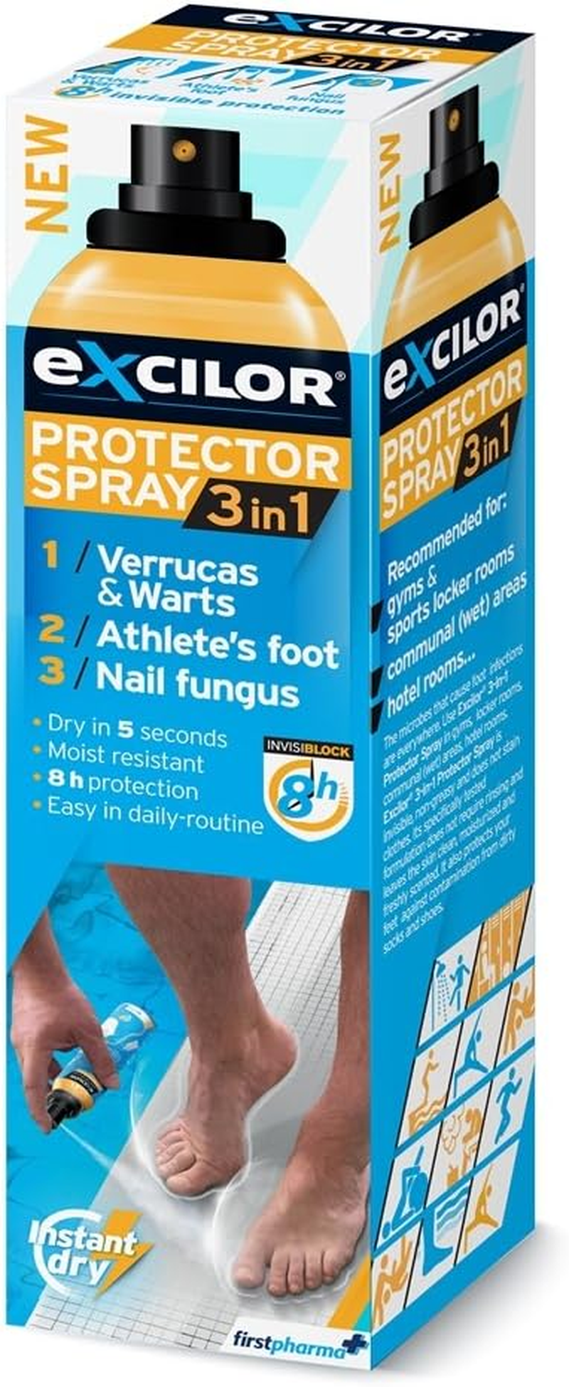 Excilor 3-In-1 Protector Spray - Anti-Fungal Nail Treatment - Water Resistant - Nail Fungus Treatment and Warts Treatment, for External Use Only &ndash; 100Ml image number 1