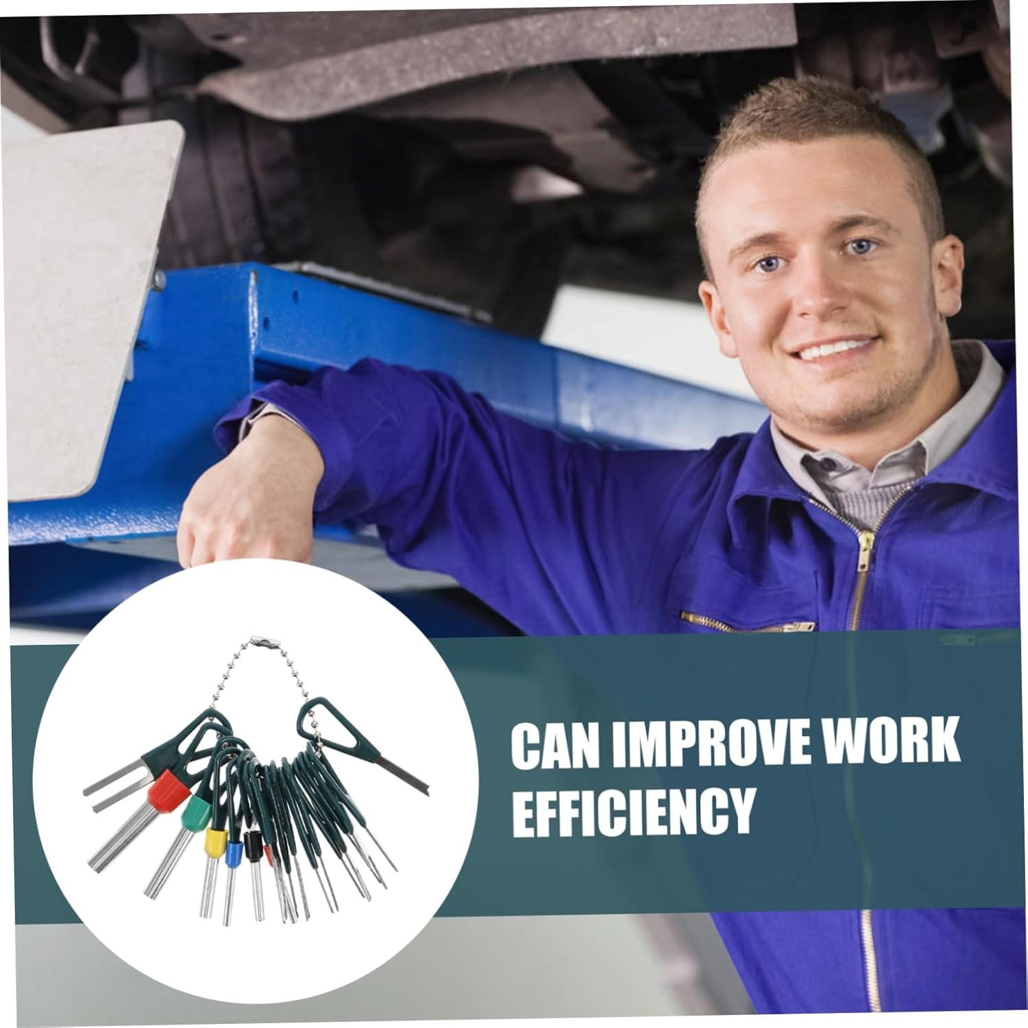 GARVALON 18-Pcs Wire Harness Connectors Terminal Tool Kit with Pin Extractor for Automotive Electrical Wiring Repair and Terminal Removal Set image number 6