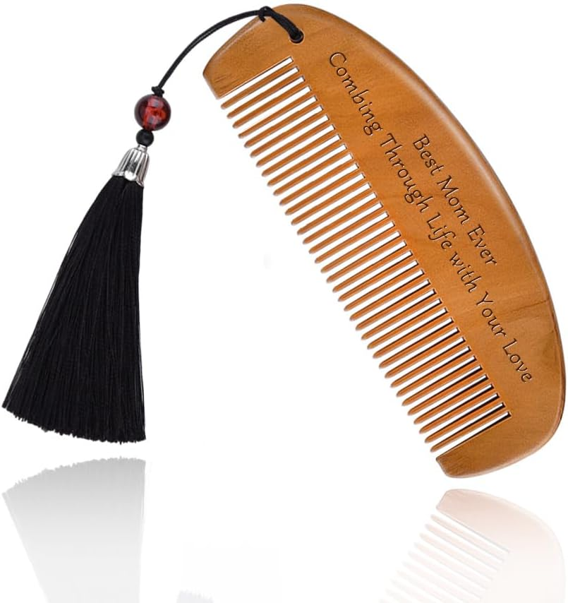 I Love You Gifts for Mom from Daughter Son Best Mom Ever Appreciation Gift Engraved Hair Comb for Mother Mommy Mama Moms Gifts for Birthday Christmas Moms Day Stepmother Bonus Mom&rsquo;S Gift Women image number 1