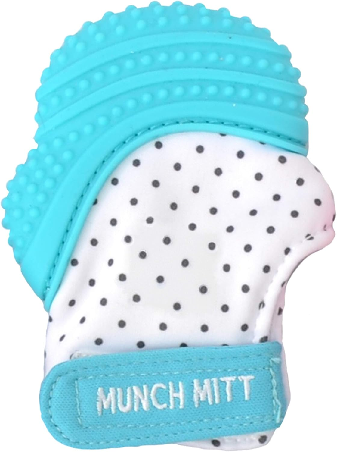 Munch Mitt Sensory Teething Mitten, Aqua Blue image number 3