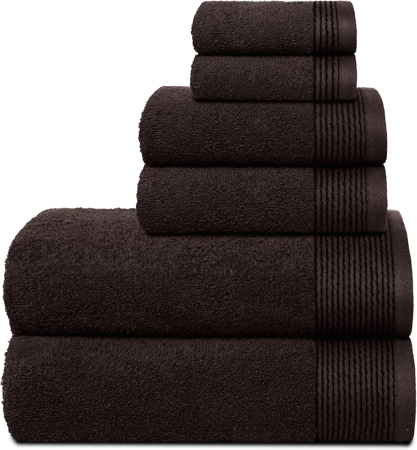 Belizzi Home 100% Cotton Ultra Soft 6 Pack Towel Set, Contains 2 Bath Towels 28X55 Inchs, 2 Hand Towels 16X24 Inchs & 2 Washcloths 12X12 Inchs, Compact Lightweight & Highly Absorbant - Kiwi Green