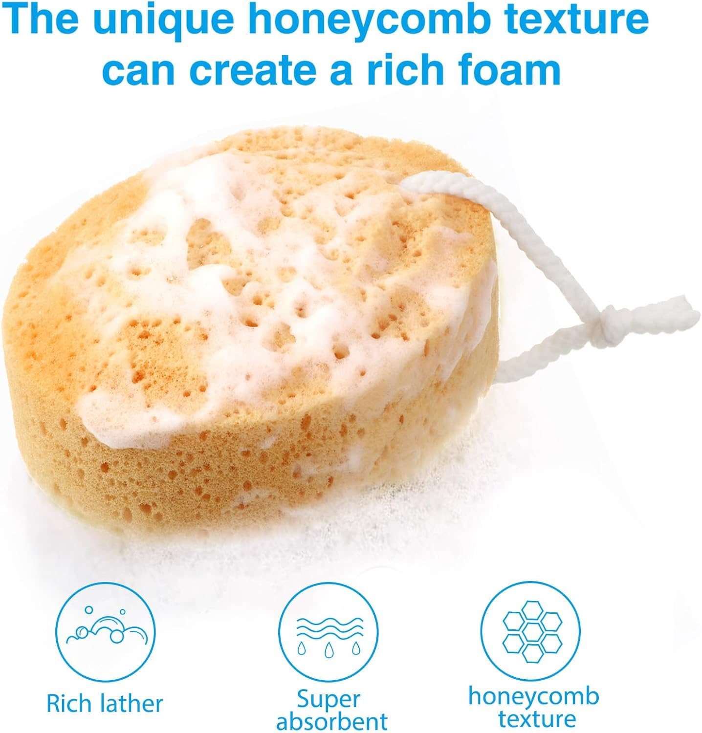 Boao 6 Pieces Foam Body Sponge Soft Exfoliating Bath Sponge Shower Sponge Body Scrubber for Adults Body Cleansing Supplies, 5.5 Inch image number 2