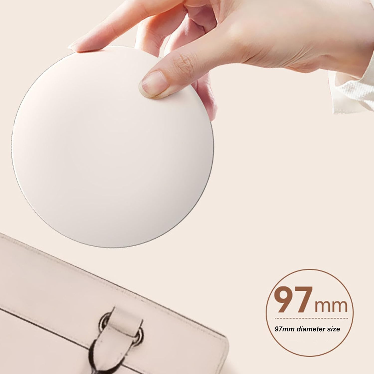 Travel Compact LED Mirror 3.5 Inch with Light, Double Sided Pocket Mirror for Travel 2X Magnification image number 6