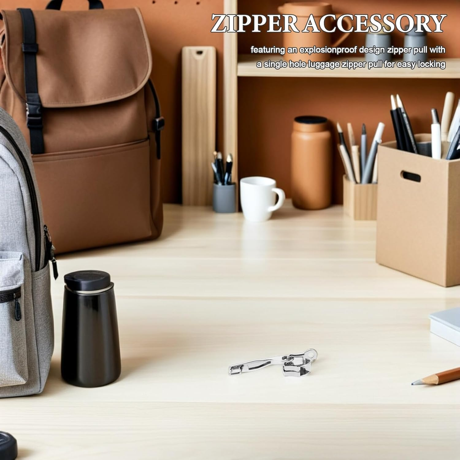 CTIRCHIU 10 Pairs Double Layer Travel Suitcase Zipper Pullers Lockable Metal Sliders with Single Hole for Luggage and Bags Detachable Replacement Accessories for Combination Lock Security image number 5