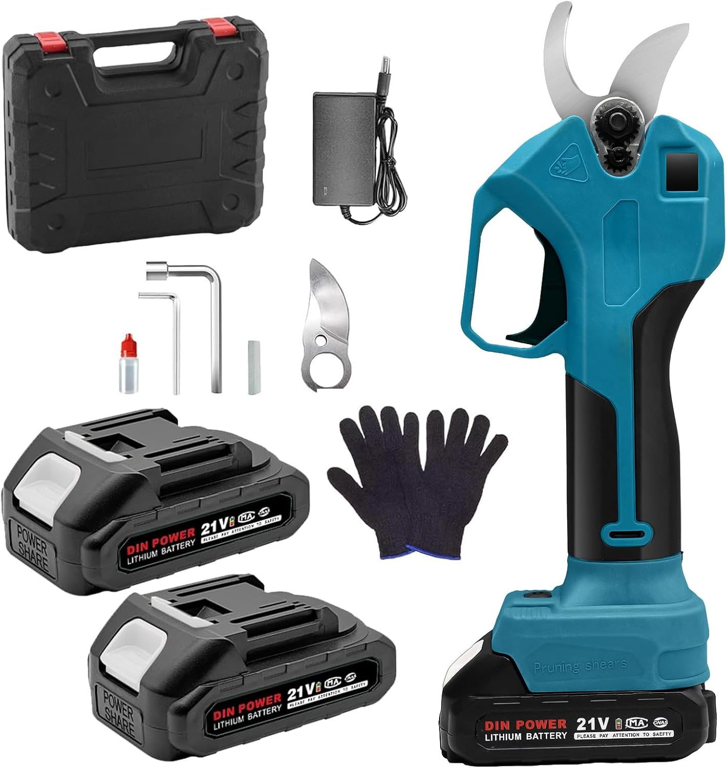 Electric Pruning Shears, Portable Cordless Rechargeable Pruning Shears with 2 Set 2000Mah Large Capacity Battery,Suitable for Pruning Garden Fruit Branches, Bonsai,Flowers,25Mm Cutting Diameter