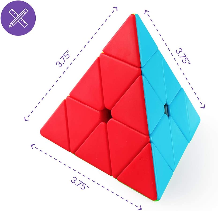 D-Fantix Qiyi Qiming Pyramid Stickerless Speed Cube Triangle Cube Puzzle image number 6