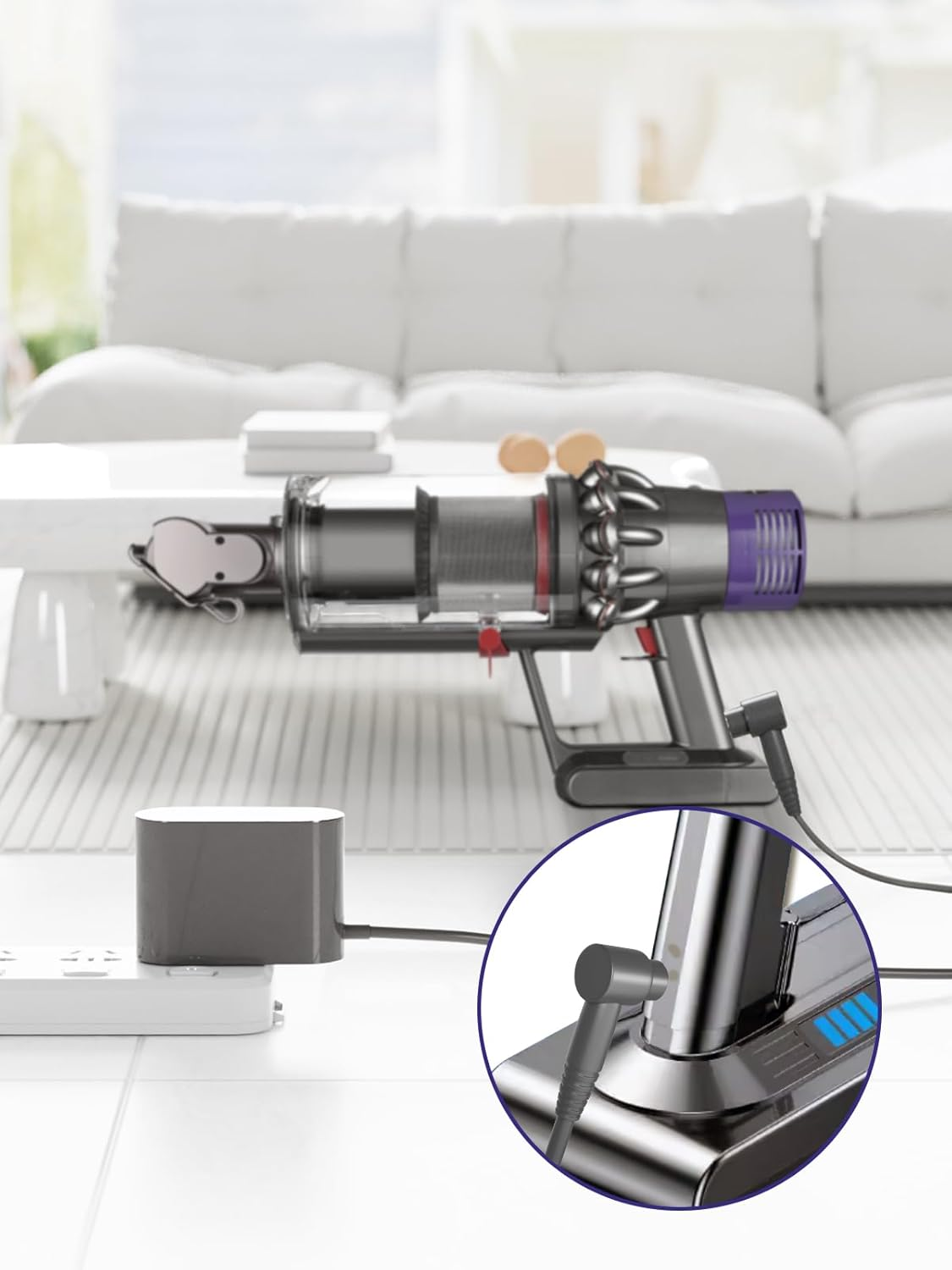 30.45V Dyson Vacuum Charger for Dyson V10 V11 V15 V12 SV12 14 15 Cordless Vacuum Cleaner, Absolute Animal Motorhead 969350-02 01 03 04 05 217160-02 01 03 969042-01 Adapter Cleaner Power Supply image number 1