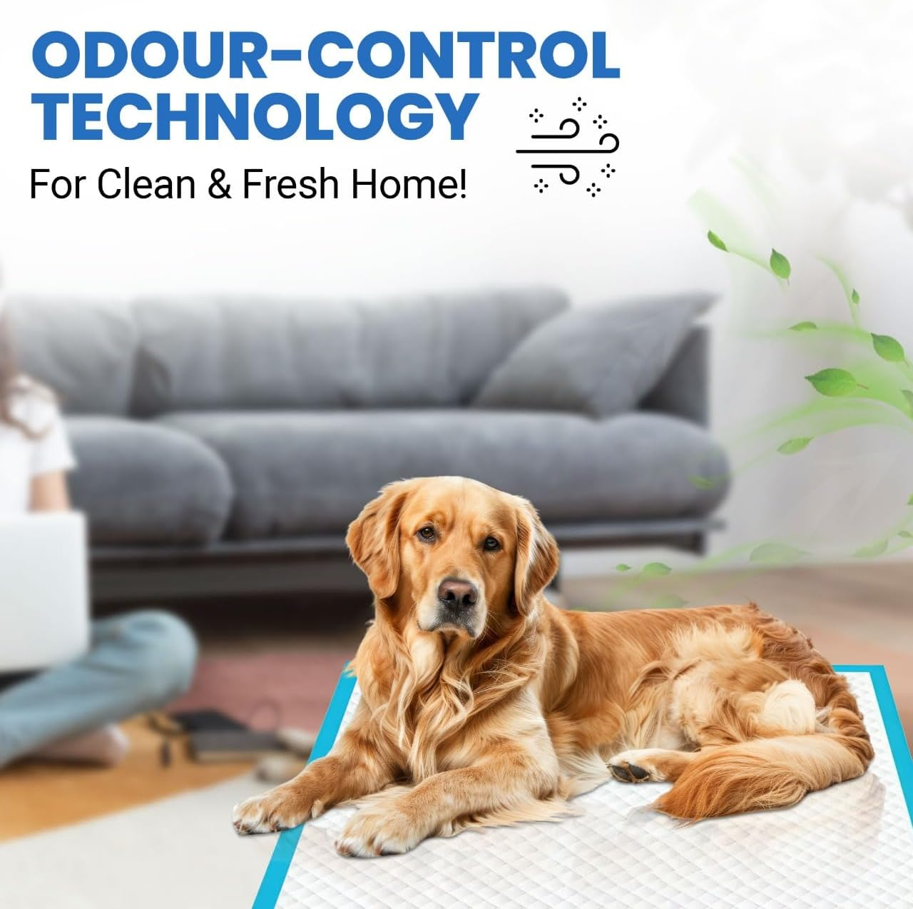 100Pcs Disposable Dog Pee Pads - 33*45Cm Super Absorbent Training Pads for Puppies, Dogs, and Pets - Ultra Absorbent, Leak-Proof, Non-Woven Fabric, Perfect for Housebreaking, and Potty Training image number 6