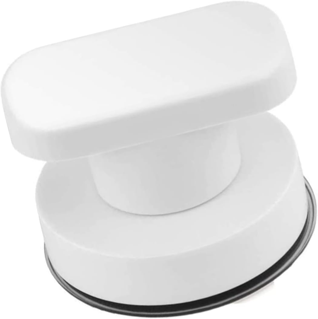 IREES Powerful Suction Cup Handle, Modern White ABS Knob for Fridge Handle, Drawer, Cupboard, Cabinet Door, Glass, Bathroom (White, 6.2 X 6.5 Cm, 1.9 Inches) image number 2