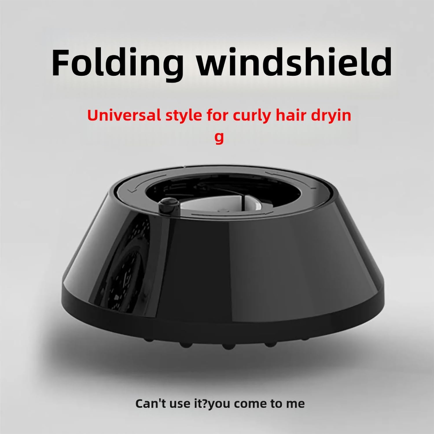 Jxkgenix Universal Diffuser for Hairdryer, Universal Hair Diffuser, Hair Dryer Diffuser Attachment for Curly and Wavy Hair, Adjustable from 3.8Cm to 8.2Cm (Black) image number 3