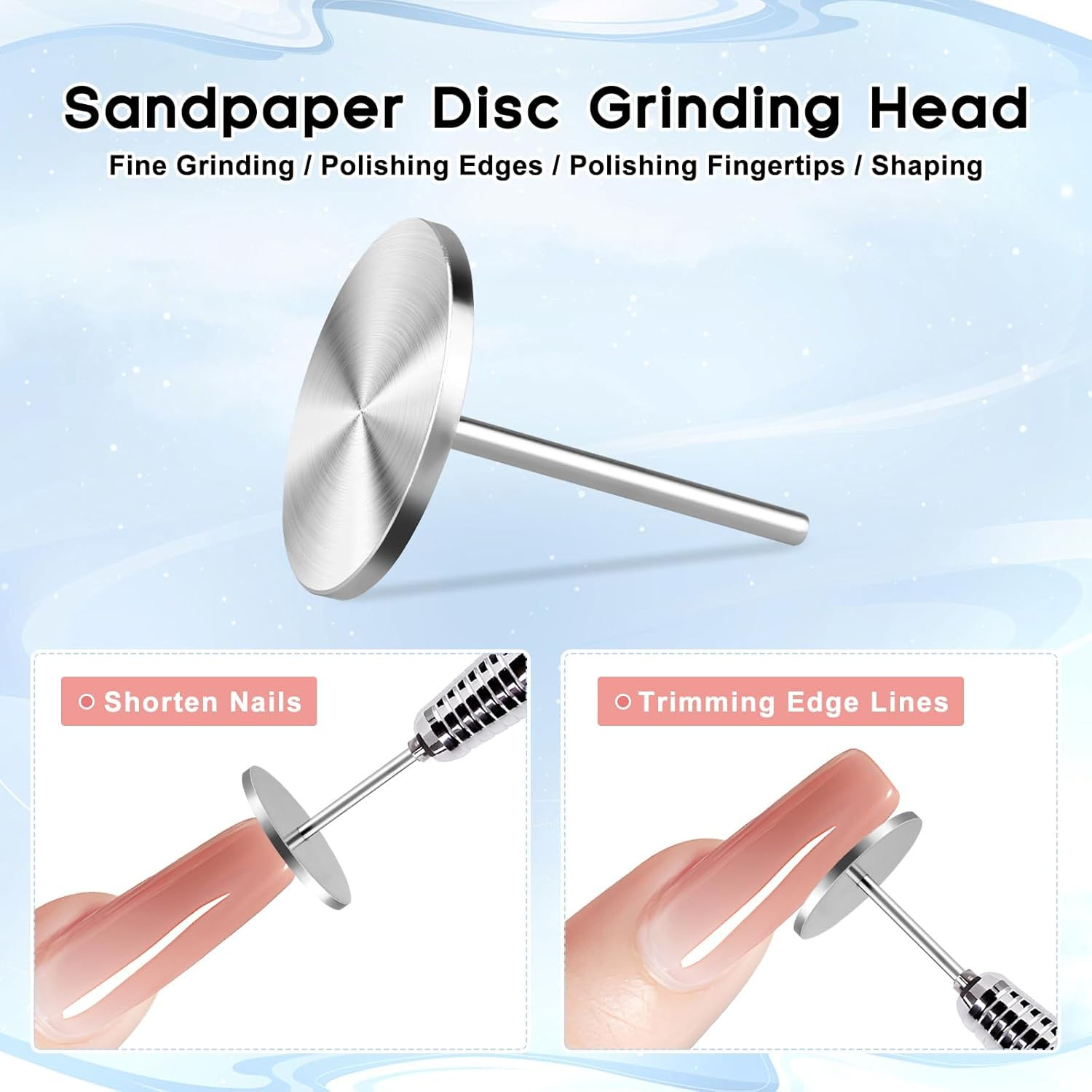 Zhufubao Pack of 80 Sanding Discs Pedicure 25 Mm Pedicure Sandpaper Discs (Grit 80 150 180 240), 1 Level Axis, Dead Skin Callus Remover for Manicure and Pedicure image number 6