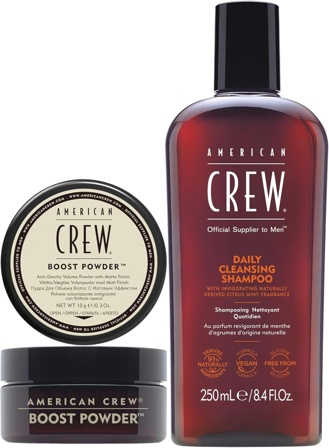 American Crew Boost Powder Duo (Boost Powder 10G & Daily Cleansing Shampoo 250Ml)