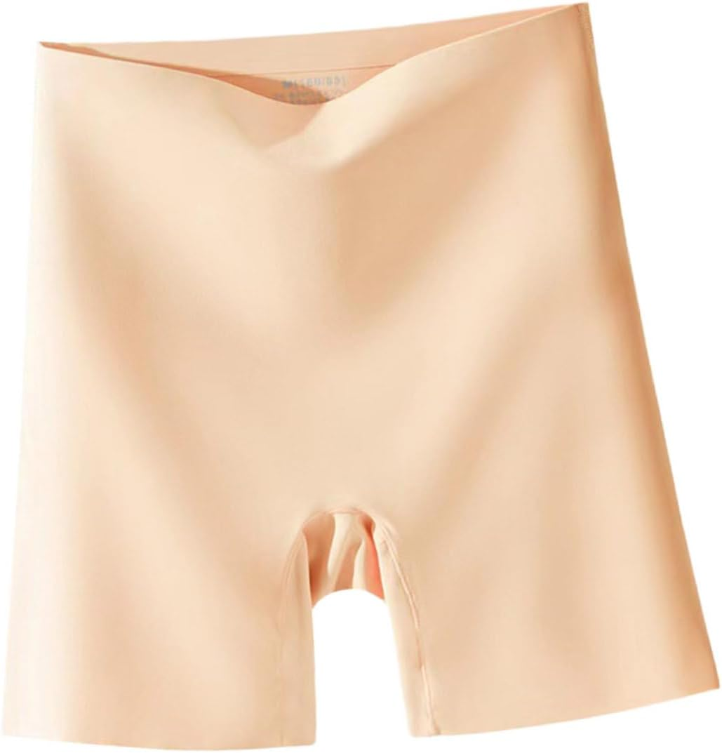 FOMIYES Women High Waist Safety Pants Seamless Thin Breathable Pregnant Underwear Tummy Control and Butt Lifting, Skin Color L, Comfortable Maternity Brief for Daily Wear Khaki