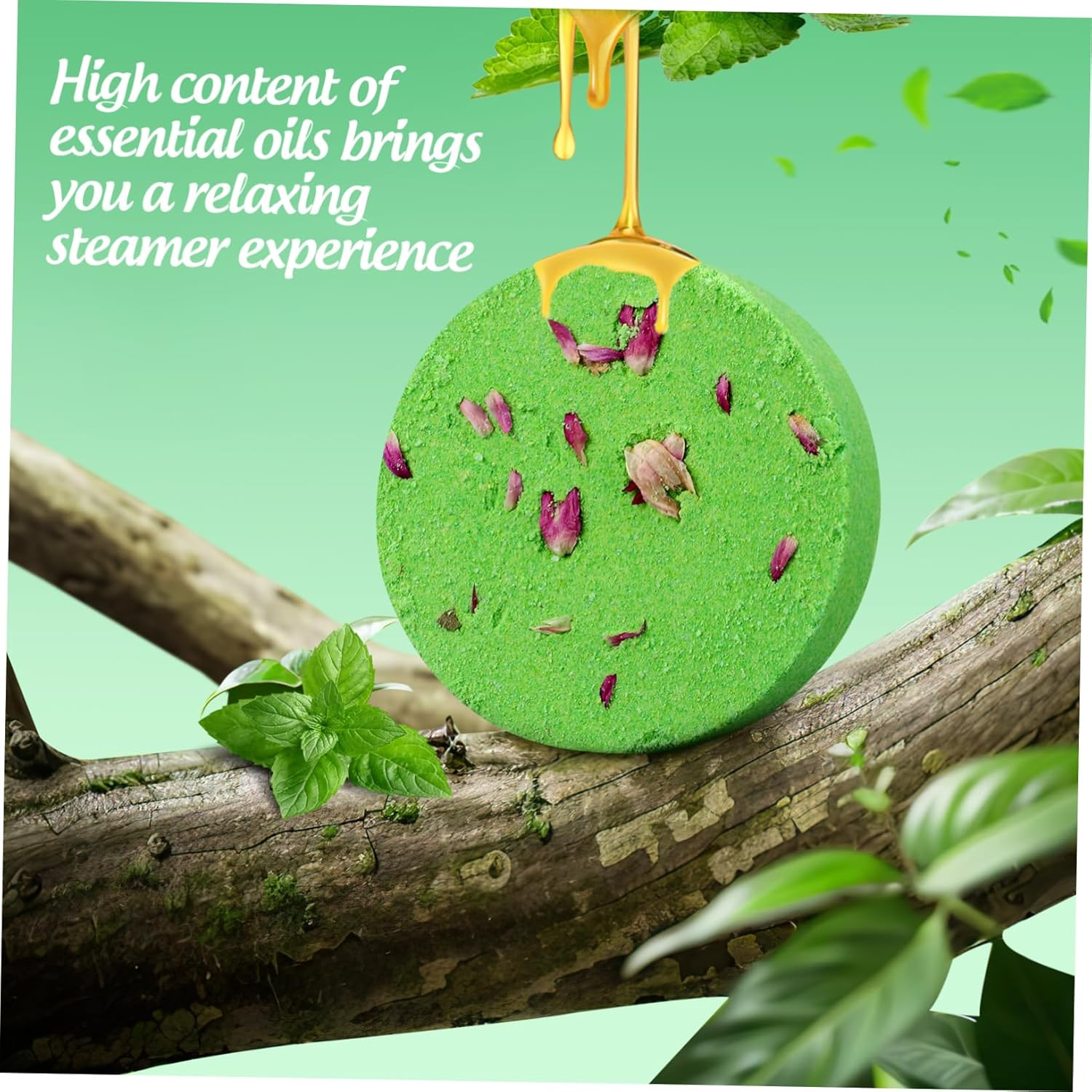 CANIGHT 8Pcs Aromatherapy Shower Steamers Tablets Natural Bath Aroma Salt Tablets Essential Oils for Skin Nourishment and Relaxation Each for and Travel image number 2