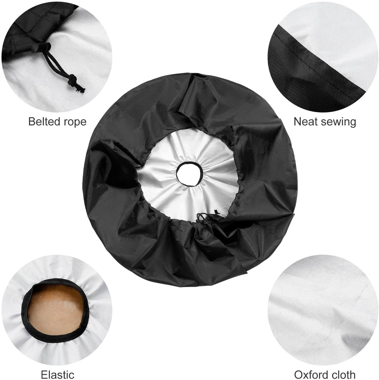 Delerain Spare Tire Cover with Backup Camera Hole Sunflower Wheel Covers Waterproof Dust-Proof UV Sun Universal Fit for RV Trailer RV SUV Truck (17 Inch for Diameter 31"-33") image number 2