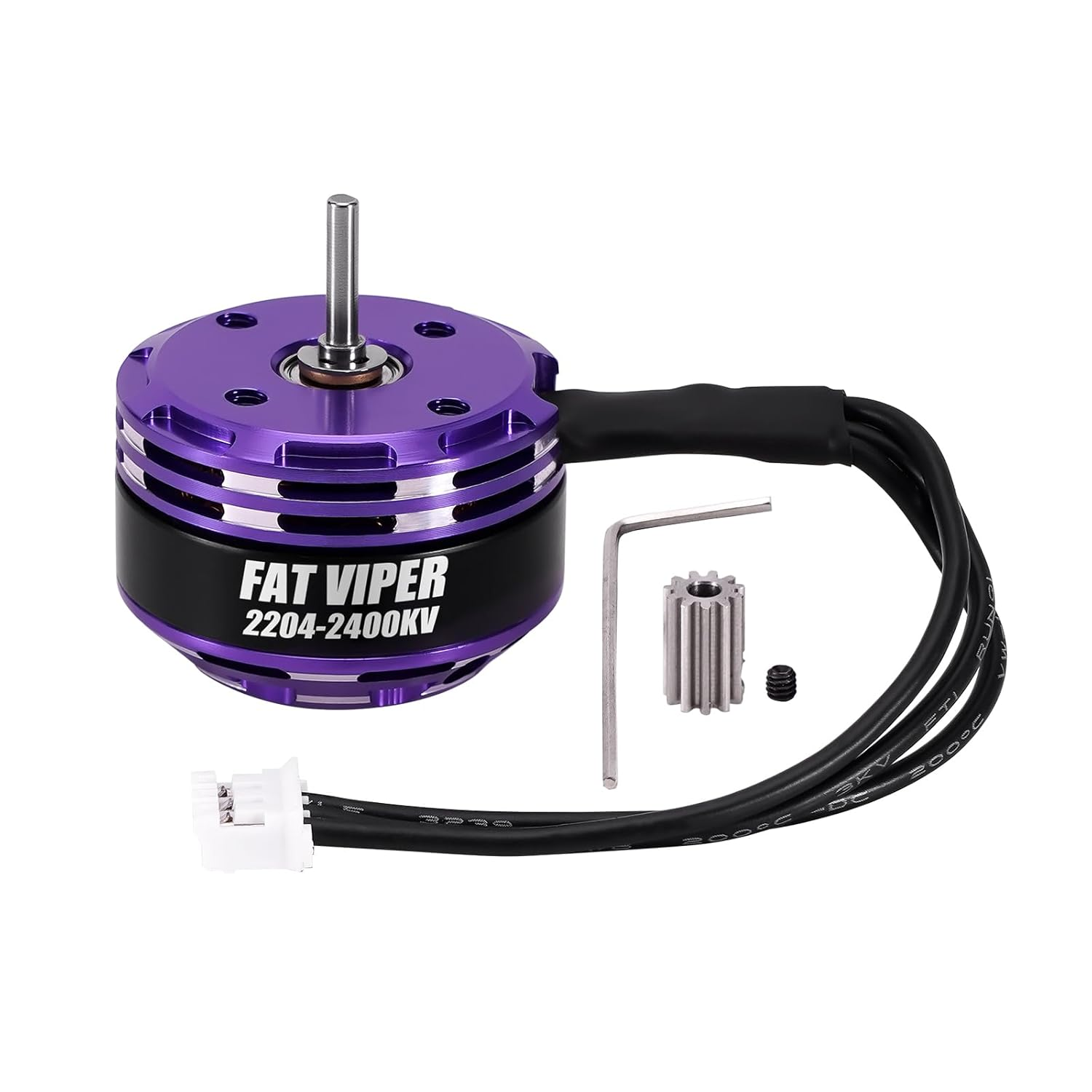 INJORA Fat Viper 2204 2400KV Brushless Outrunner Motor & Transmission for TRX4M 1/18 RC Upgrade