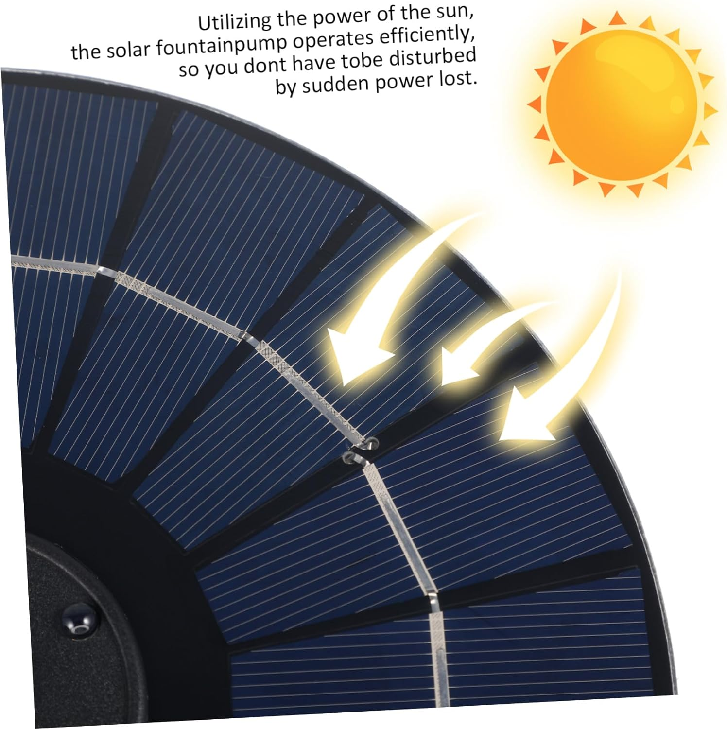 Balacoo Solar Powered Fountain Pump with Colorful LED Lights Water Shortage Protection Easy Installation for Outdoor Garden Bird Baths Pools Ponds and Water Features image number 6