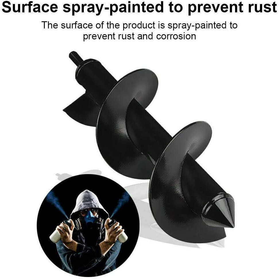 Costcom Power Garden Auger Earth Drill Bit Post Digger Planter Outdoor &Phi;80 X300/600Mm (&Phi;80 X 300Mm) image number 1