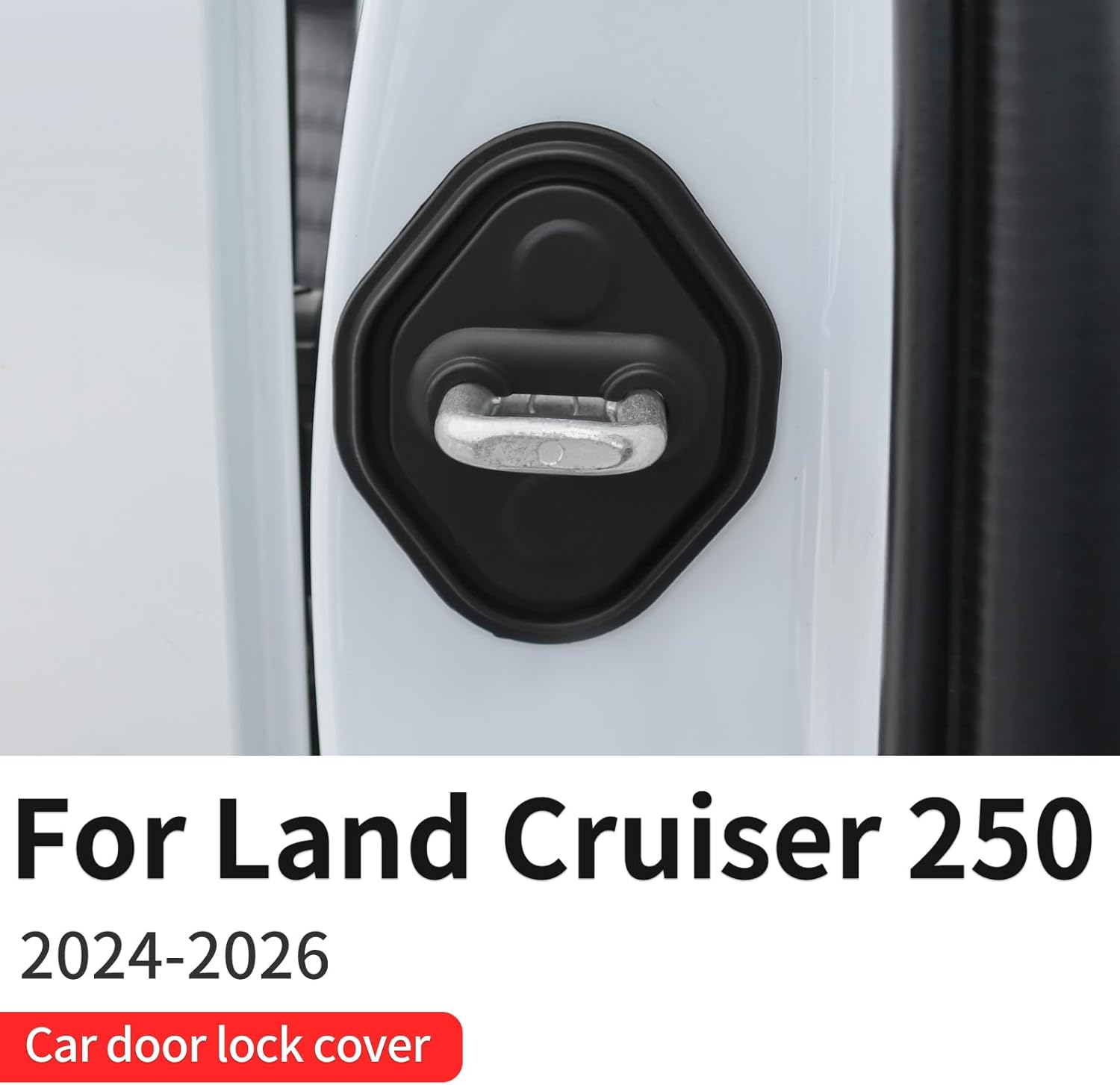 4 Pcs Car Silicone Door Lock Cover for 2024 2025 Toyota Land Cruiser 250 1958 Prado Lc250 J250 Car Door Lock Protective Cover Interior Design Decoration Accessories image number 4