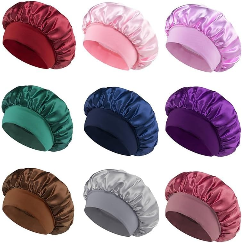 Bonnets for Men Nightcap, Double Layer Polyester Hair Bonnet for Sleeping, Reversible Night Cap, Bonnet Nightcap for Curly Hair, Polyester Bonnetfor Men and Women image number 1