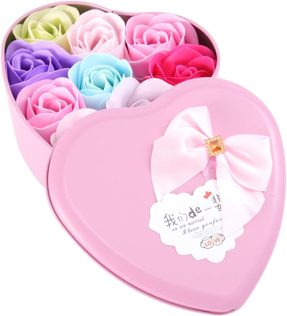 Flower Soap Heart Shaped Mother'S Day Set Pcs Natural Scented Soap for Women Creative Present for Mom or Girlfriend Random image number 4